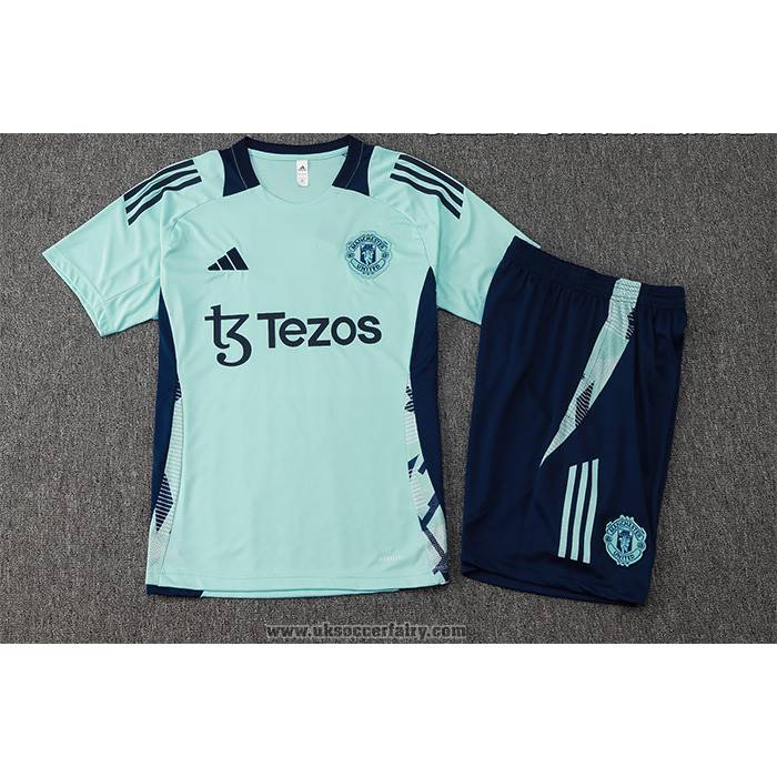 Tracksuit Manchester United Short Sleeve 2024-2025 Green - Shorts